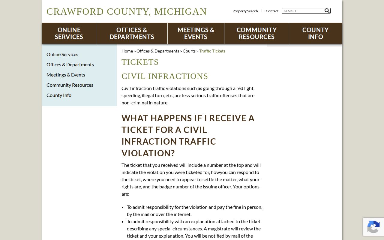 Crawford County warrant appearance instructions